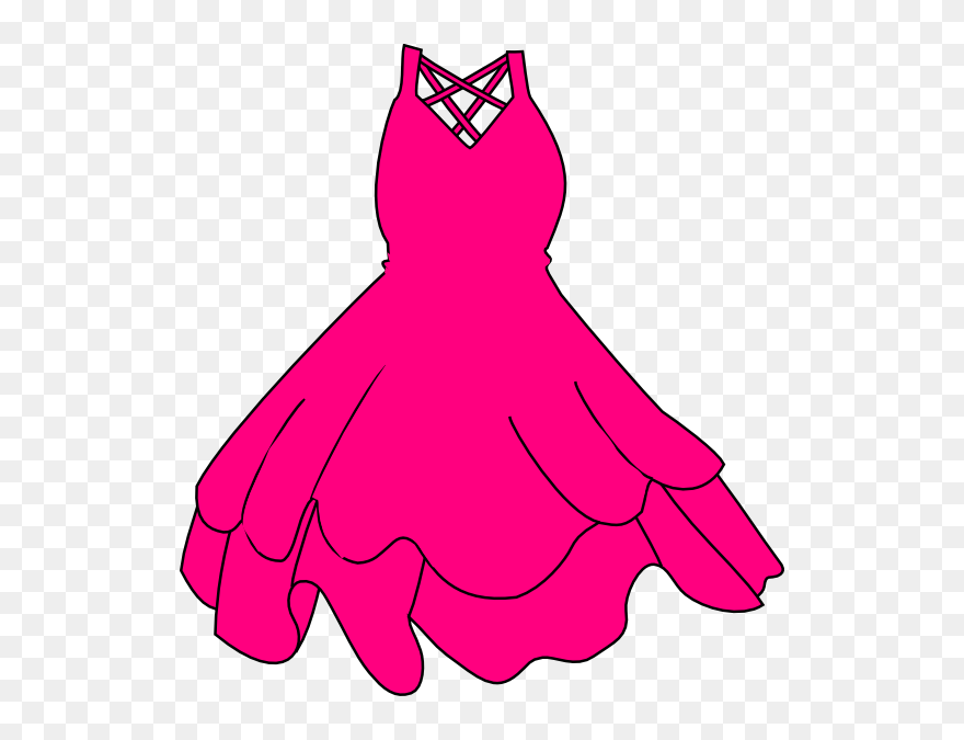 Prom Clipart Princess Gown - Black Dress Clip Art - Png Download