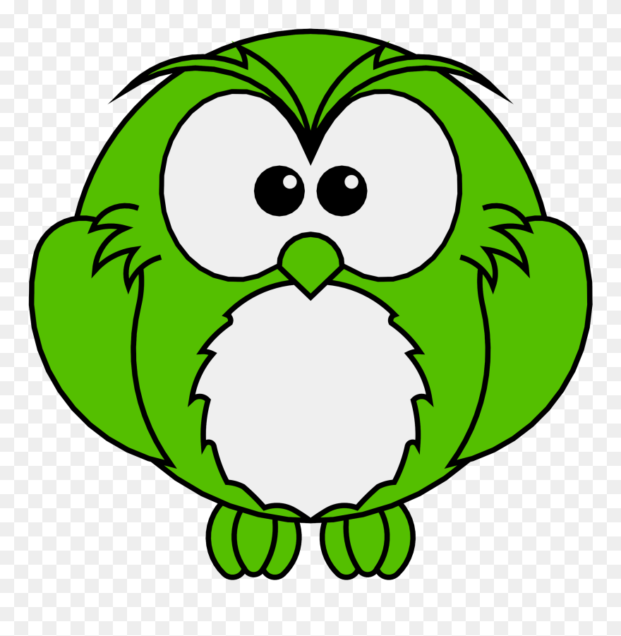 Green Owl Clipart Png - Owl Colouring To Print Transparent Png