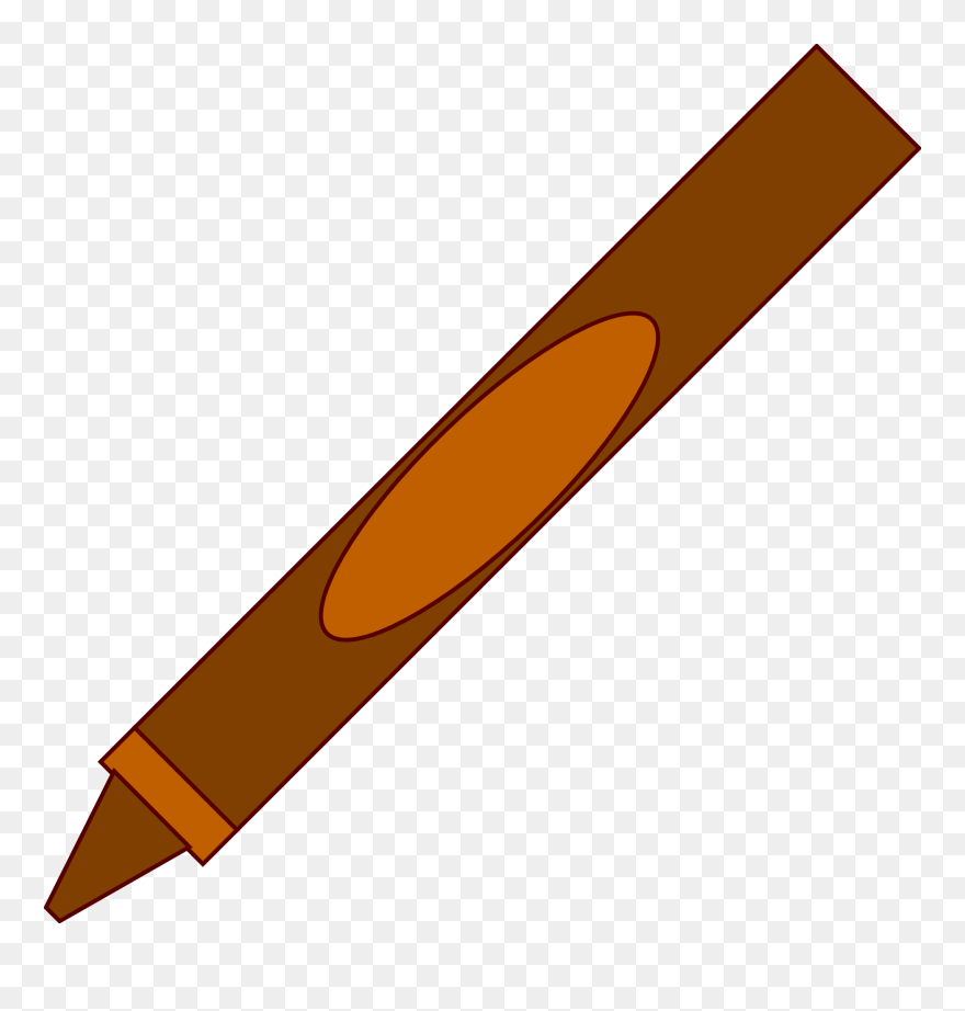 Yellow Crayon Evuws - Brown Crayon Clipart - Png Download