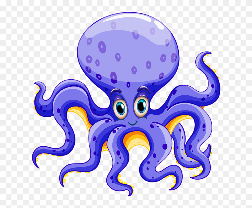Octopus Clipart Sea Creature - Water Animals Clipart - Png Download