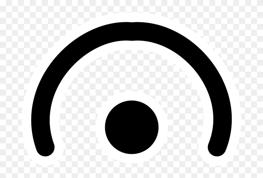 Transparent Music Symbols Png - Half Circle With A Dot Clipart