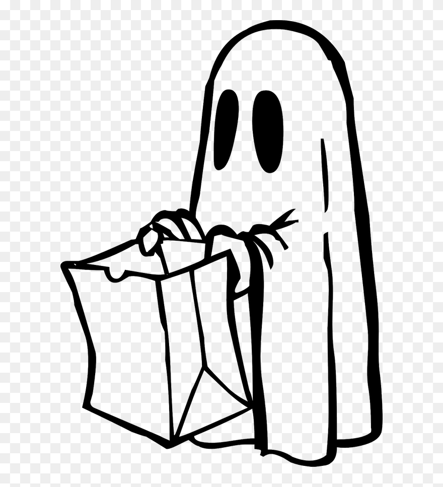 Ghost In Black And White Clipart