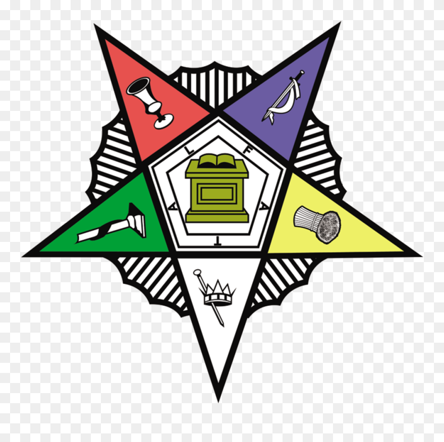 Transparent Order Of The Eastern Star Clip Art - Eastern Star Emblem Clipart - Png Download