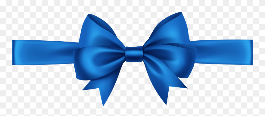 Ribbon With Bow Blue Transparent Png Clip Art Image - Transparent Green Ribbon Png