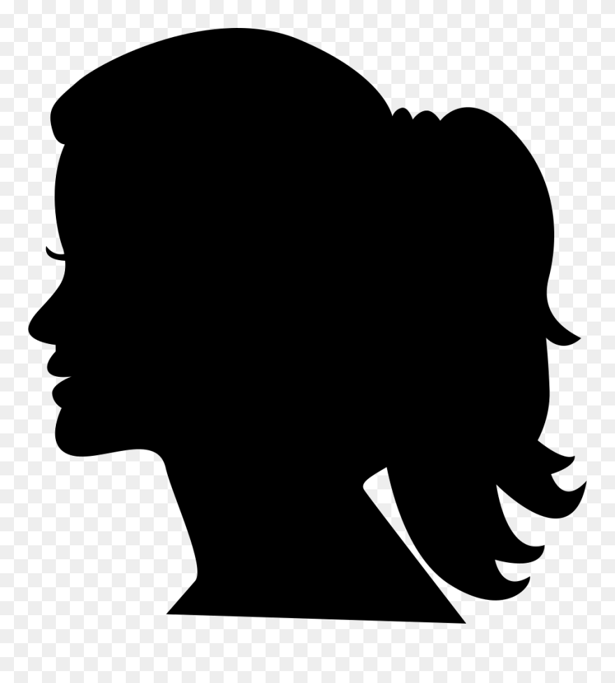 Ursula Svg Head - Side View Face Silhouette Clipart