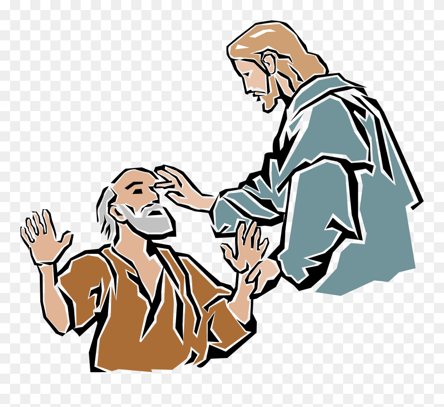 Jesus Heals A Blind Man Clipart - Png Download