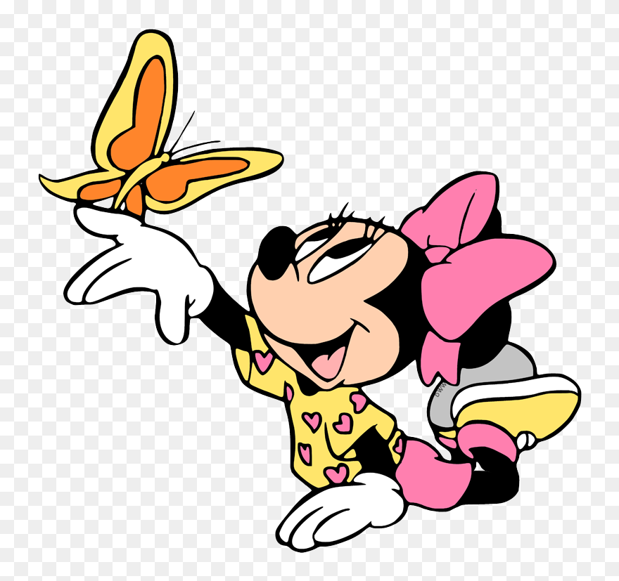 Minnie Mouse With Butterfly Clipart