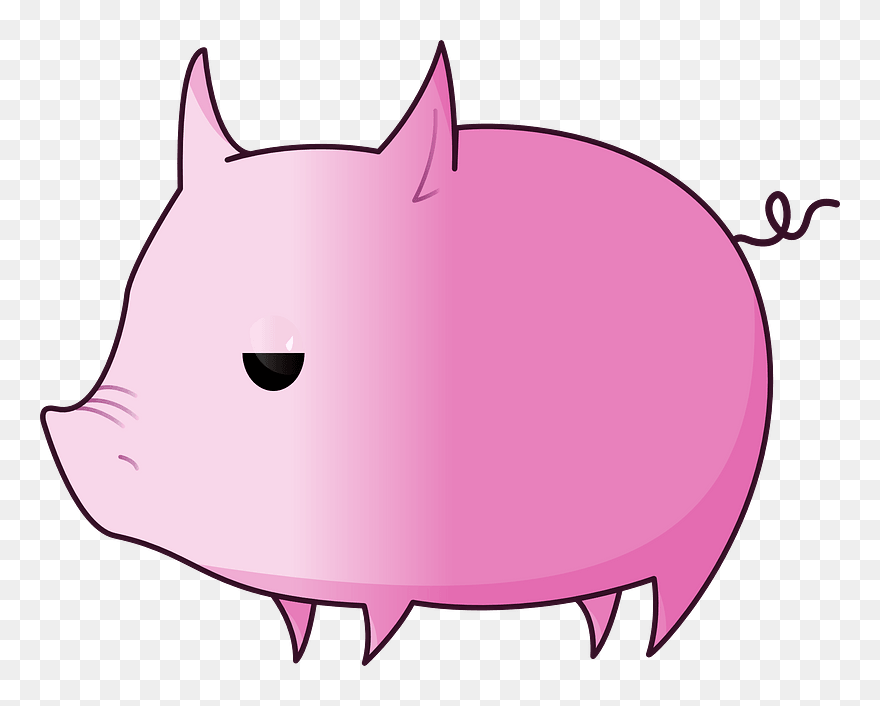 Little Cartoon Pig Clipart - Pig Clip Art - Png Download