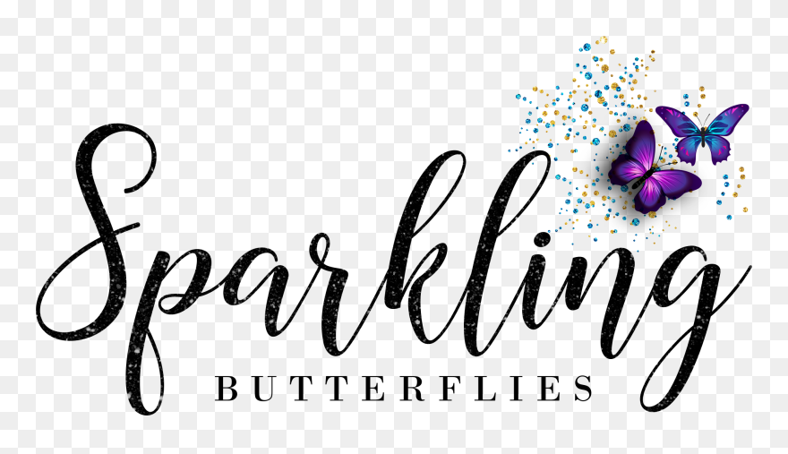 Sparkling Butterflies - Calligraphy Clipart