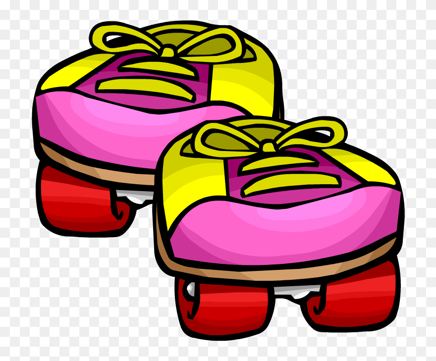 Transparent Roller Skating Clipart - Roller Skates Club Penguin - Png Download