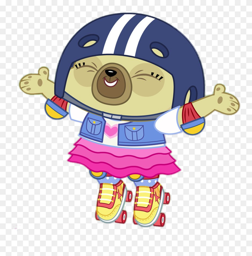 Chip On Rollerskates - Cartoon Clipart