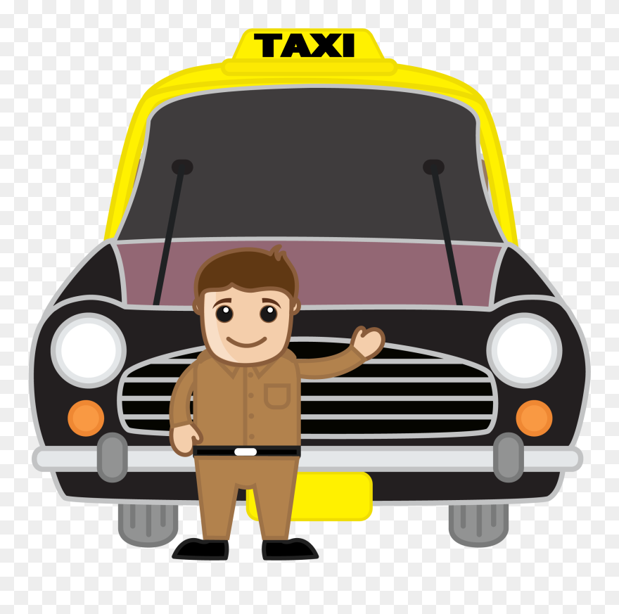 Indian Clipart Bus Driver - Taxi Driver Cartoon Png Transparent Png
