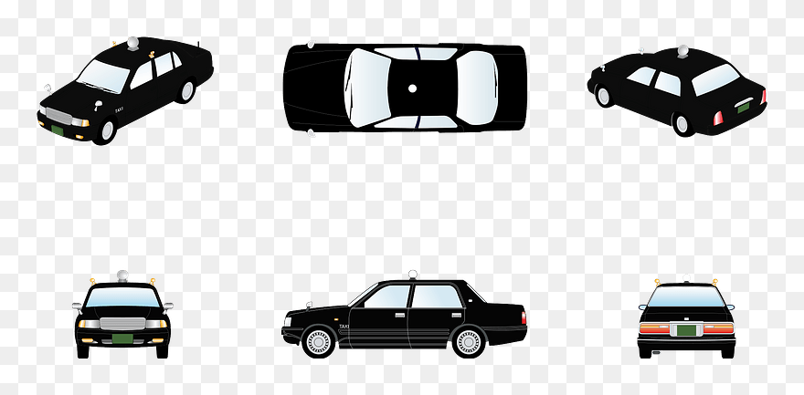 Taxi Car Vehicle Clipart - Toyota Crown Comfort - Png Download