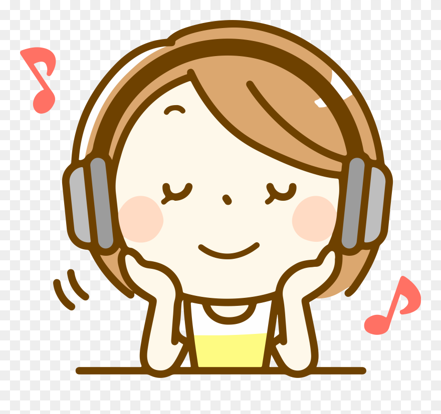 Listening Clipart, Picture - Listen To Music Clipart - Png Download