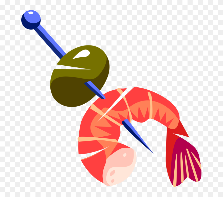 Prawn Shrimp And Olive - Clip Art - Png Download
