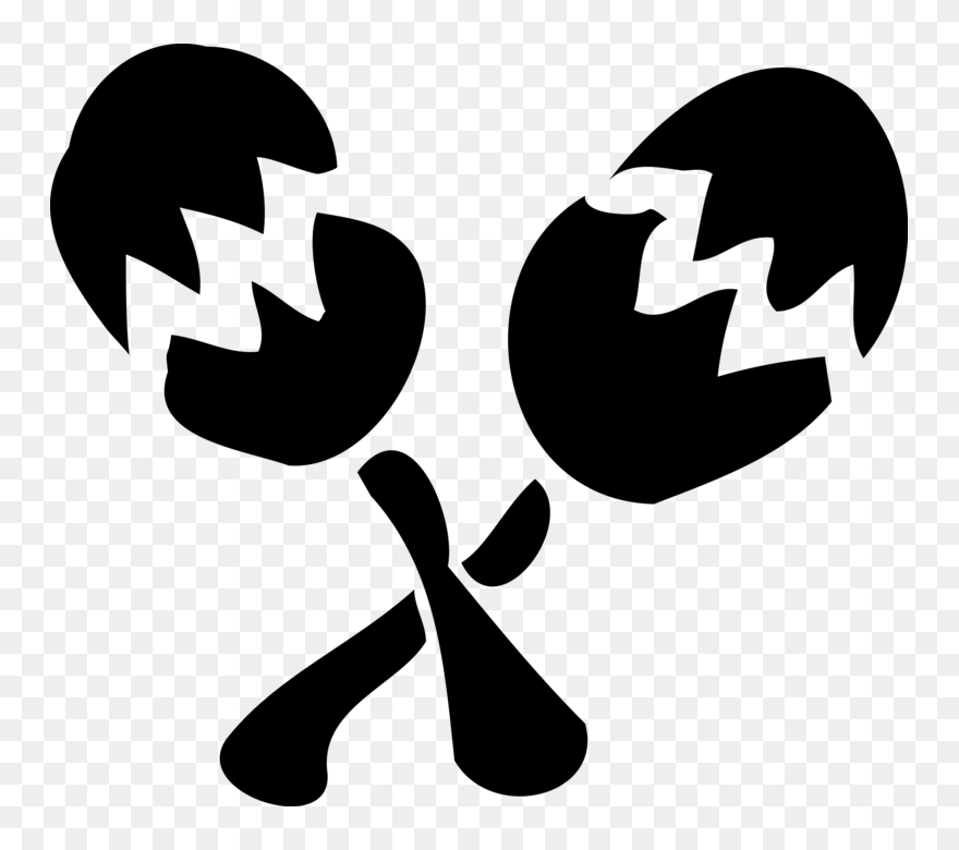 Vector Illustration Of Latin Music Maracas Or Rumba Clipart