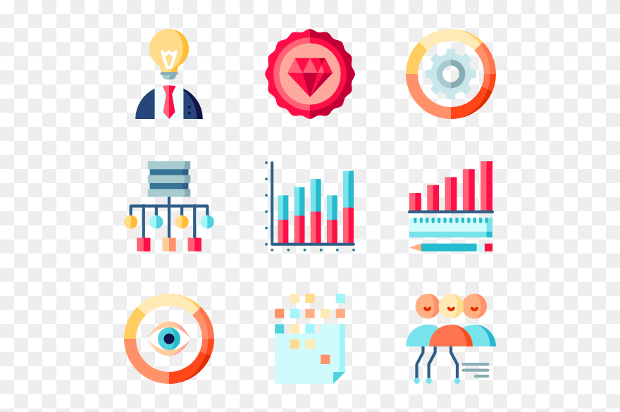 And Web Analytics - Big Data Icons Png Clipart