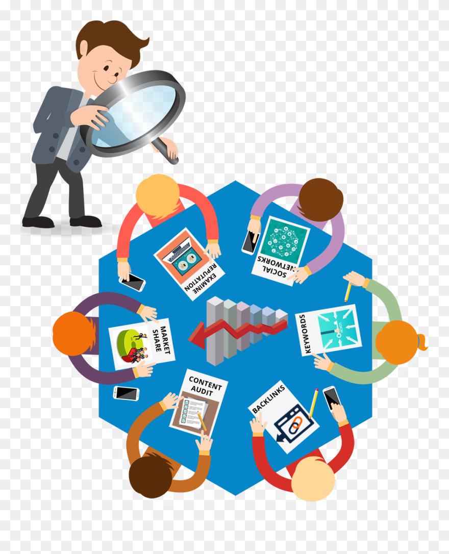 How To Do Seo - Round Table Discussion Vector Clipart