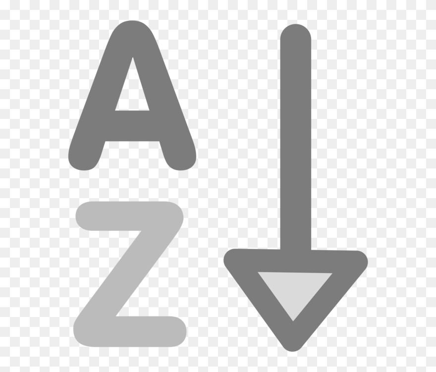 Triangle,text,symbol - Icono De Ordenar Alfabeticamente Clipart