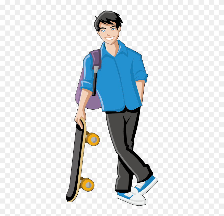 Male Clipart Janitor - Handsome Boy Cartoon Png Transparent Png