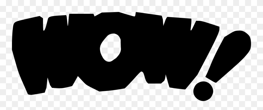 Black Wow Transparent Background Clipart