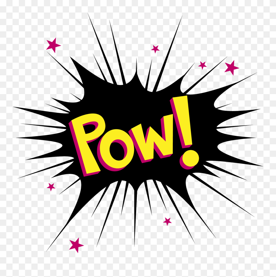 Pow Png Superhero - Clip Art Transparent Png
