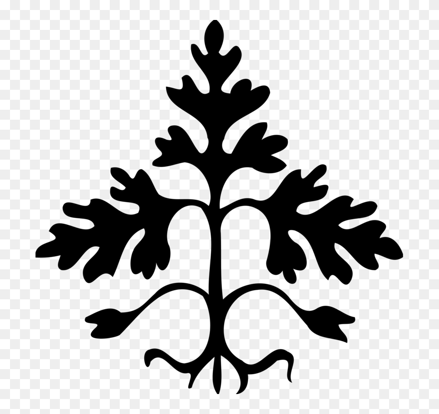 Visual Arts,plant,flower - Abstract Leaf Stencil Clipart