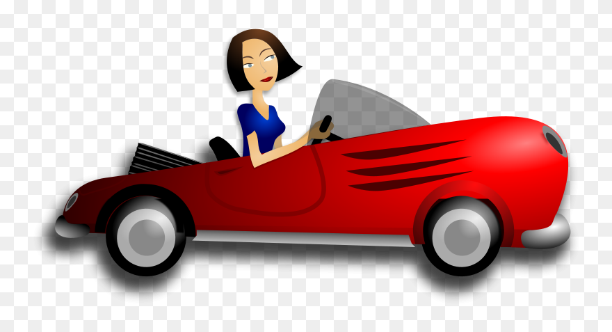 Remote Control Guy And Car Clipart Clip Art Free Stock - Woman Driving Car Clipart - Png Download