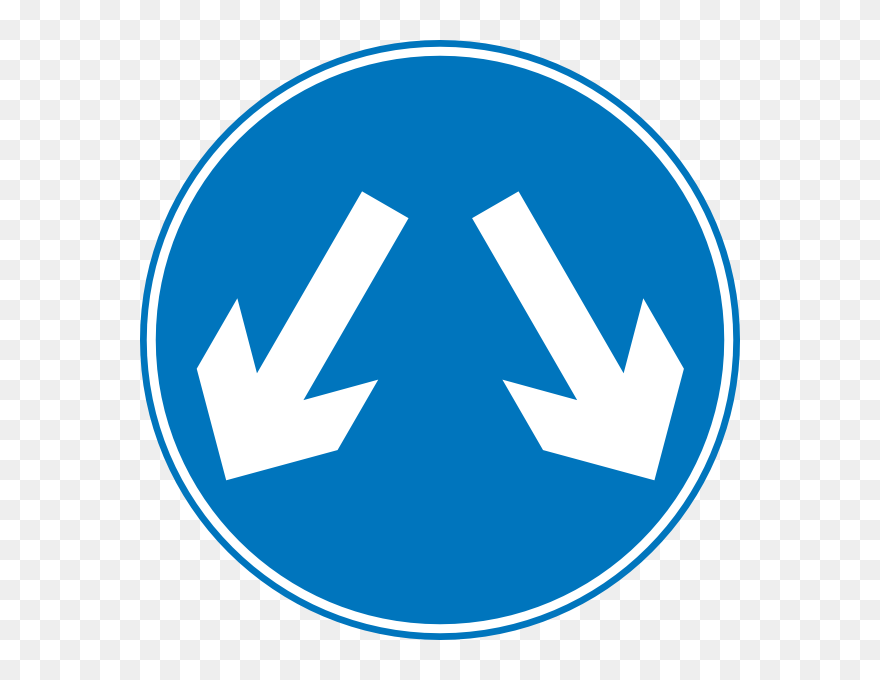 Free Vector Svg Road Signs Clip Art - Blue Uk Road Signs - Png Download