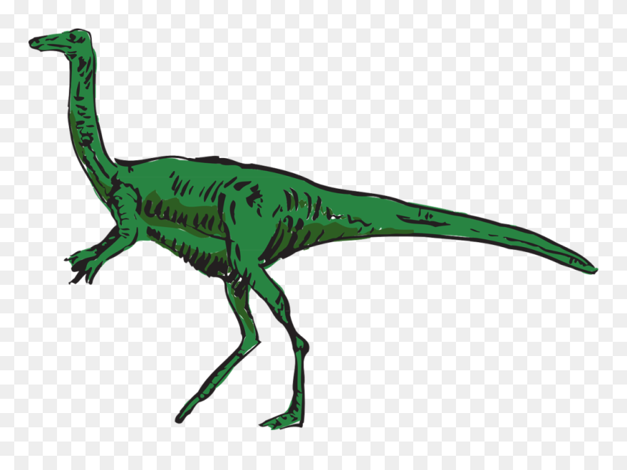 Small Dinosaur With Long Neck Clipart