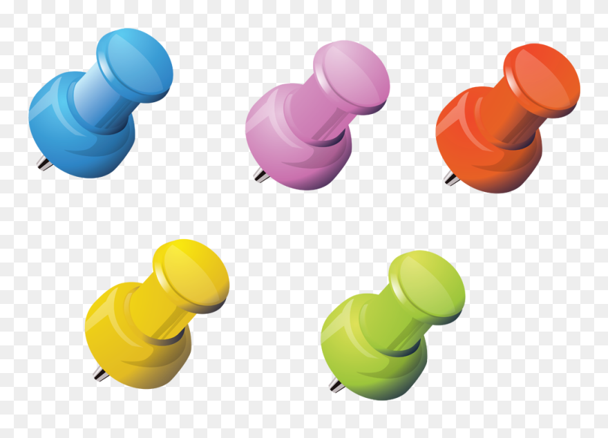 For Scrap Booking, Crafts, Planners - Paper Pin Clipart