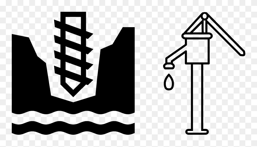 Hand Pump Clipart Black And White - Png Download
