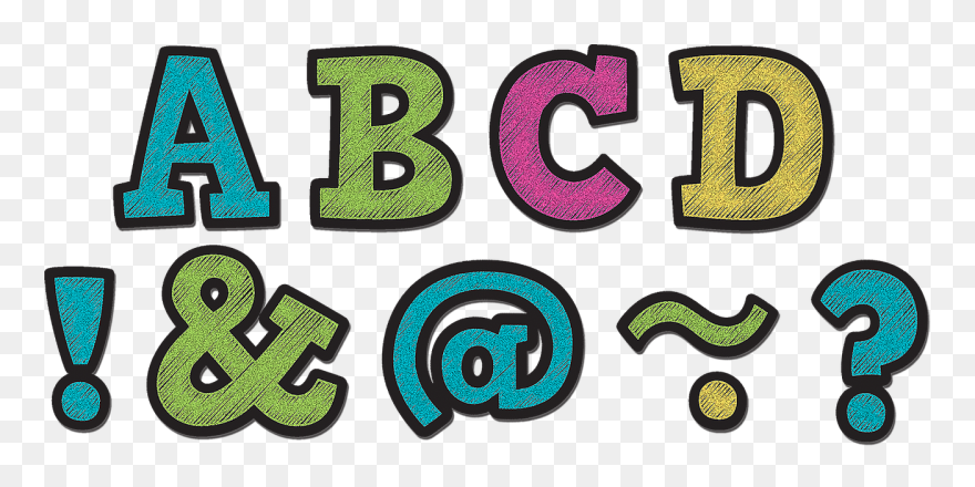 Chalkboard Brights Bold Block - Blackboard Clipart