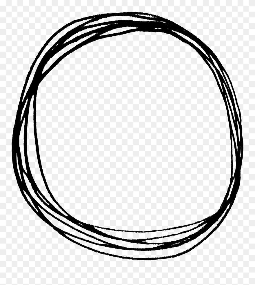 10 Scribble Circle - Transparent Background Drawn Circle Clipart