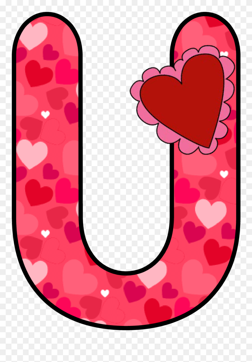 Corazón Letras De Abecedario Decoradas Clipart