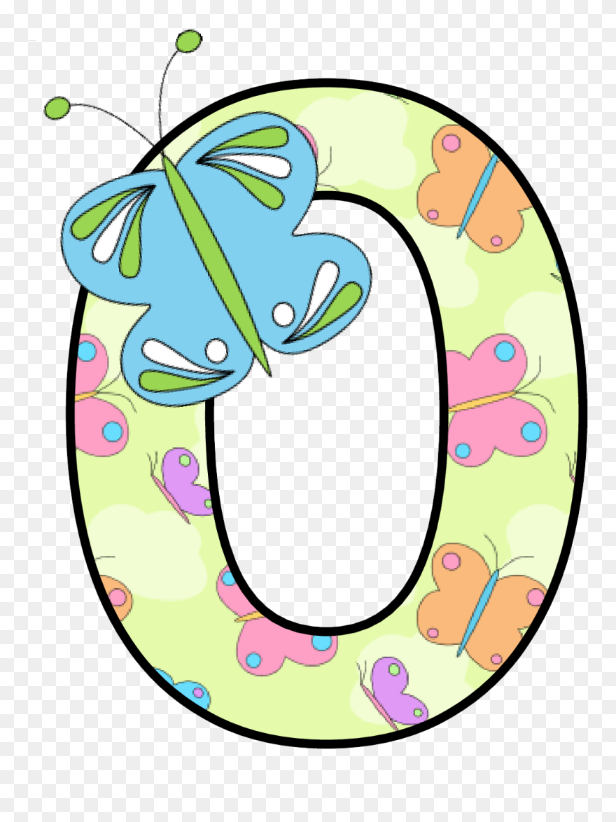 Alphabet Letters Design With Butterfly Clipart