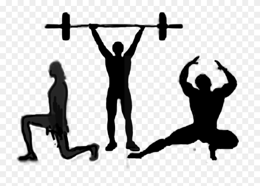 Silhouette Bodybuilding Training Physical Fitness - Bodybuilding Vector Clipart