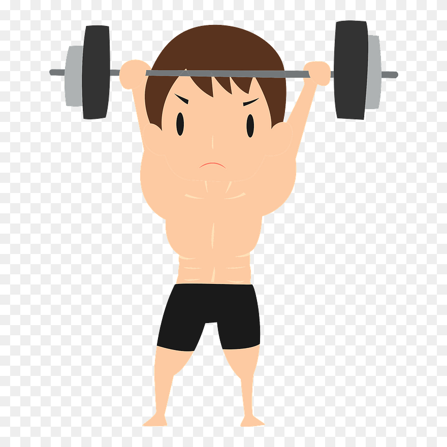 Weightlifting Sports Man Clipart - Biceps Curl - Png Download