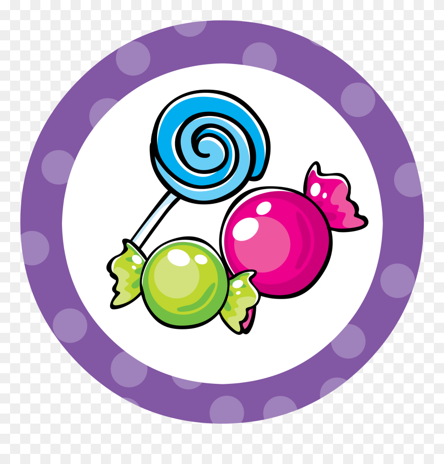 Transparent Candyland Candy Clipart - Free Printable Candyland Cupcake Toppers - Png Download