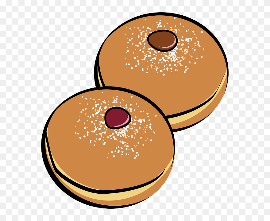 Cookies, Biscuit, Sweets, Doughnut - Hanukkah Donuts Clipart - Png Download