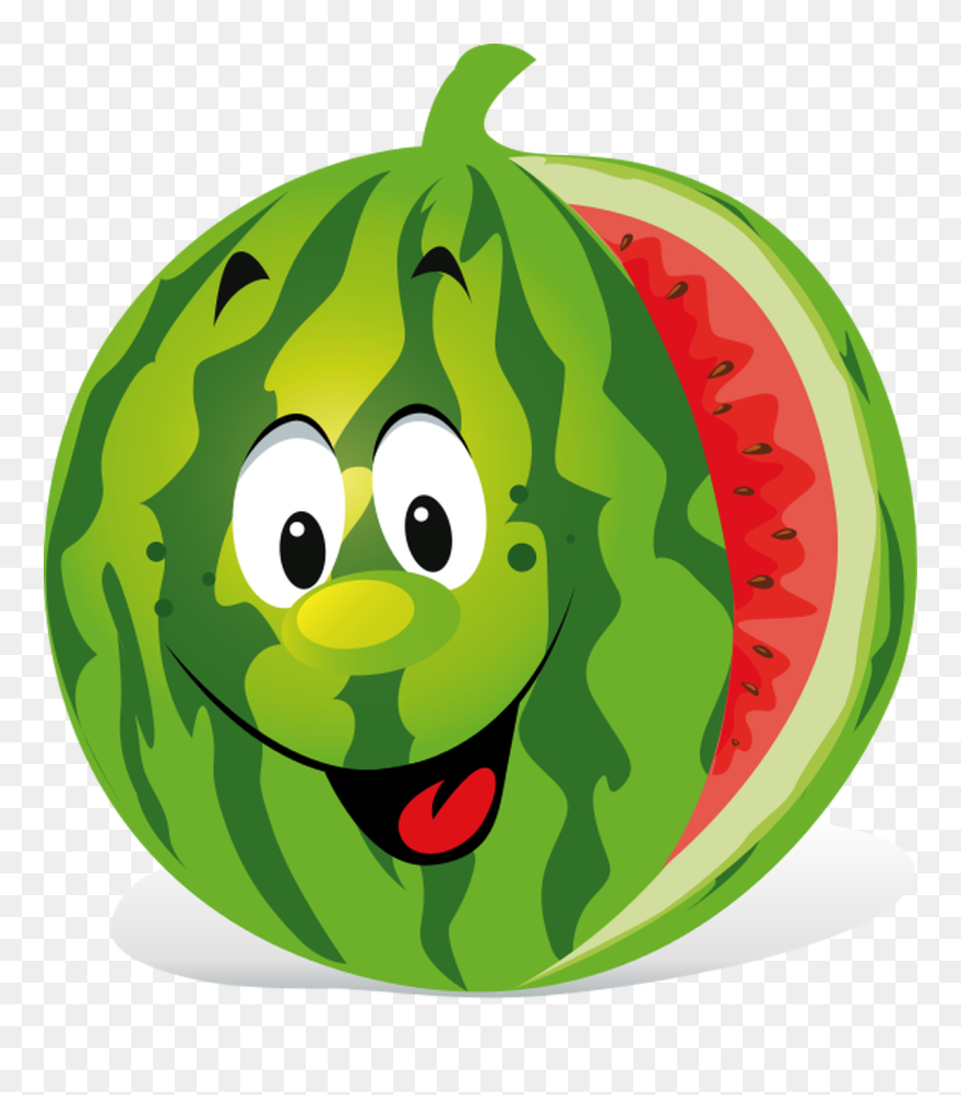 Watermelon Cartoon Clipart - Png Download