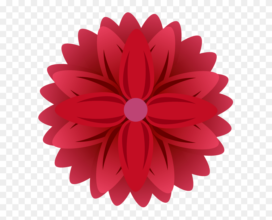 夏の花1 01 ダリア 花の無料イラスト素材 イラストポップ - Red Seal Certificate Png Clipart