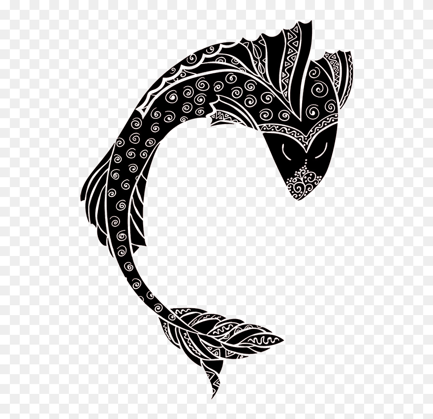 Colorful Koi Fish Drawings - Koi Fish Balck And White Clipart