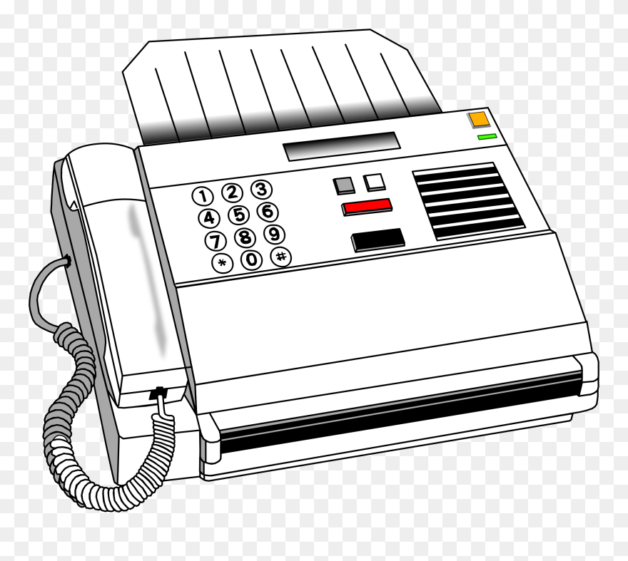 Fax Machine Vector Image - Fax Clipart - Png Download