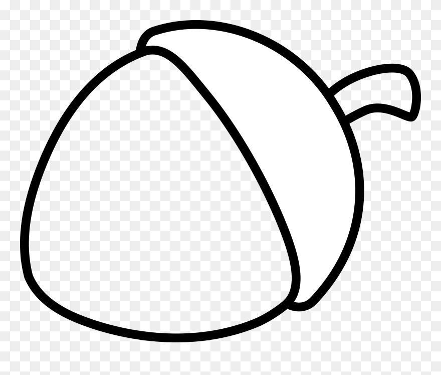Nut Line Art Svg Clip Arts - Nut Clipart Black And White - Png Download