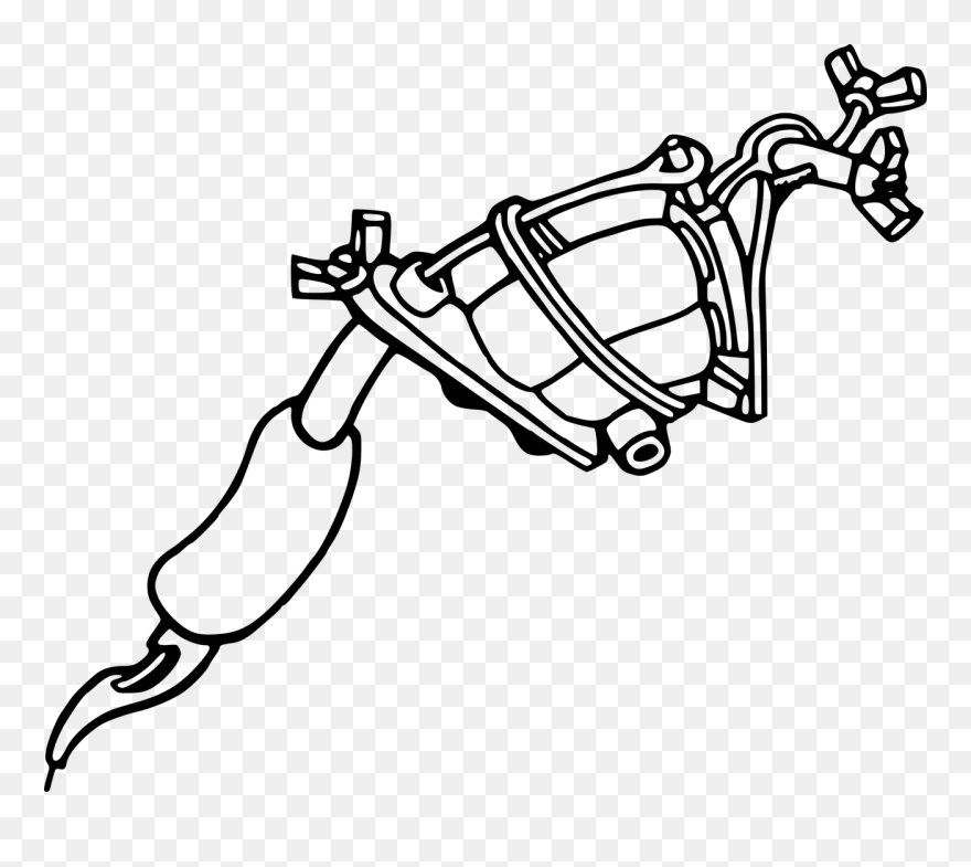 Tattoo Machine Drawing Logo Png Clipart