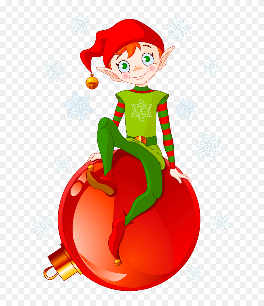 Grotto Elf - Christmas Elf Sitting Clipart - Png Download