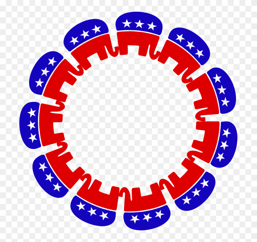 Area,text,artwork - Republican Elephant Border Png Clipart