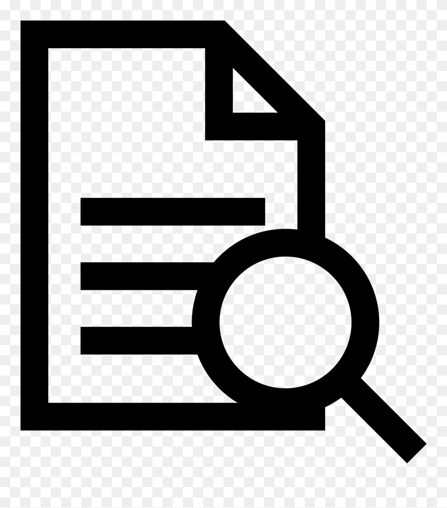Document Magnifying Glass Icon Clipart