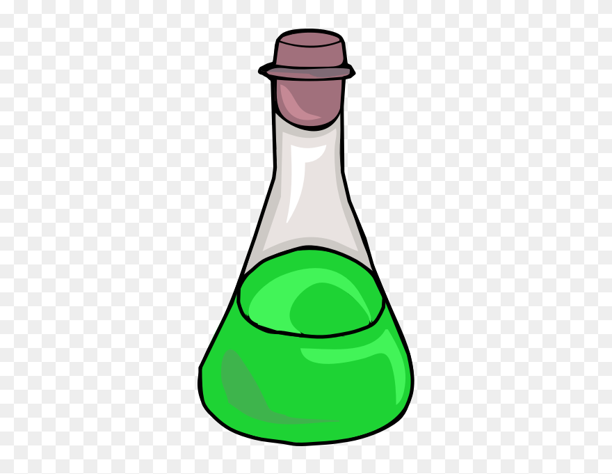 Green Science Bottle - Science Bottle Clipart